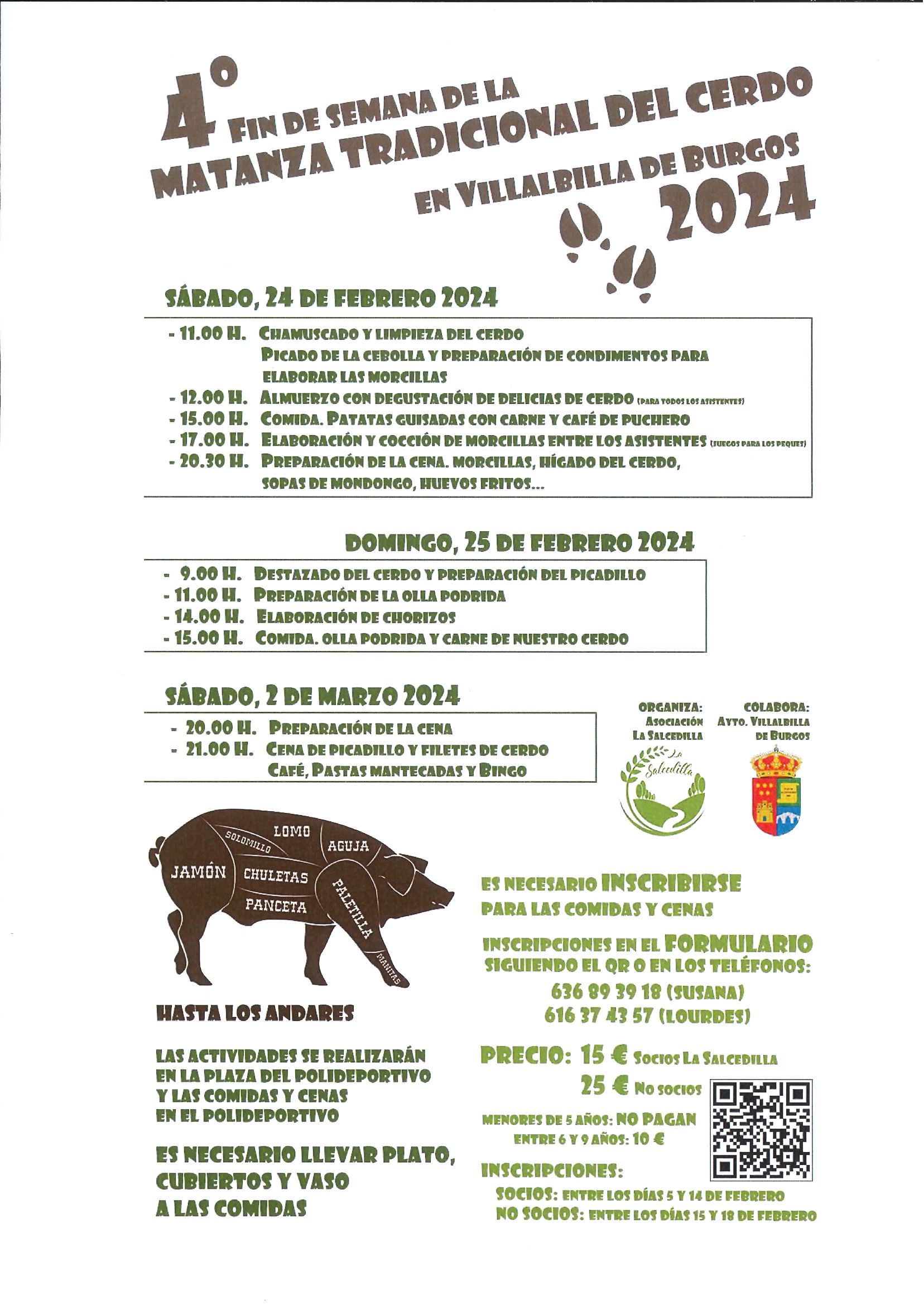 4º Fin de semana de la matanza tradicional del cerdo en Villalbilla de Burgos 2024