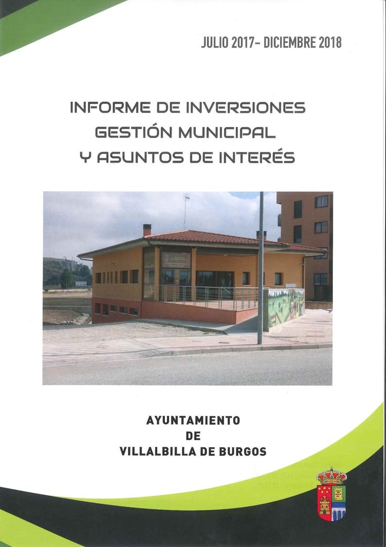 Informe de Inversiones, Gestión Municipal y Asuntos de Interés
