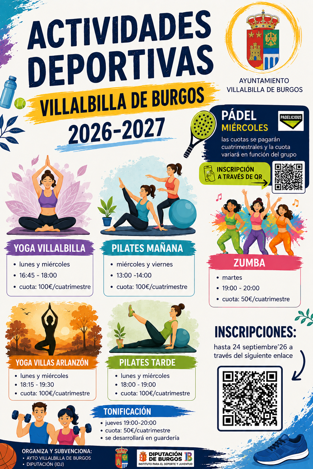 Actividades deportivas Villalbilla 2026 - 2027
